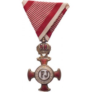 Rakousko - Uhersko, František Josef I., 1848 - 1916, Zlatý záslužný kříž s korunou, Marko.138l, VM.