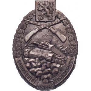 Československo, Barikádníci Černokostelecká - pamětní odznak, VM.184,