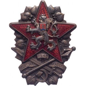 Československo - odznaky vojenských akademií, Vojenská akademie 1948 - číslovaný 92, Bartko.35,