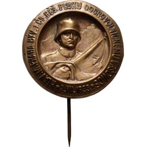 Československo - plukovní pamětní medaile a odznaky, 1.pěší pluk dobrovolnický 1933 - Praha Vršovic