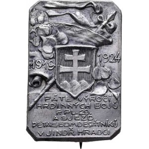Československo - plukovní pamětní medaile a odznaky, 29.pěší pluk a 75.pěší pluk 1924 - sjezd v Jin