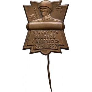 Československo - vojenské pamětní medaile a odznaky, Mirovice 1937 - Branný den mládeže 20.6., Sign