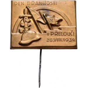 Československo - vojenské pamětní medaile a odznaky, Přelouč 1934 - Den brannosti 26.VIII., Sign.Po