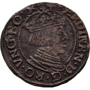 Ferdinand I., 1519 - 1564, 3 Krejcar 1535 - měděné dobové falzum, Vídeň-Beheim,