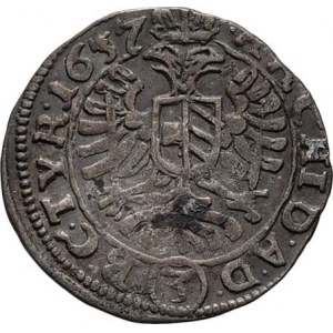 Ferdinand II., 1619 - 1637, 3 Krejcar 1637, Vídeň-Virgilius Constans, M-A.134,