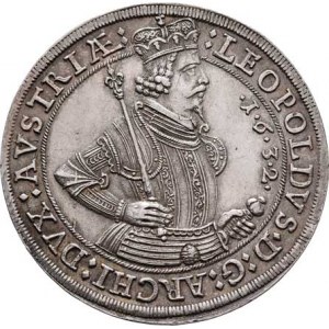 Arcivévoda Leopold Tyrolský, 1607 - 1632, Tolar 1632, Hall - arcivévoda ve světském šatě,