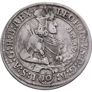 Leopold I., 1657 - 1705, 1/10 Tolaru 1667, Hall, Nech.2412, M-A.166, 4.132g,