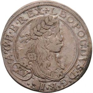 Leopold I., 1657 - 1705, XV Krejcar 1664 CA, Vídeň-Cetto, Höll.64.2.13,