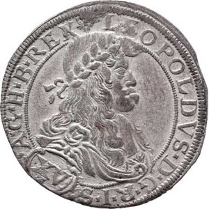Leopold I., 1657 - 1705, XV Krejcar 1664 CA, Vídeň-Cetto, Höll.64.3.8,