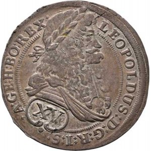 Leopold I., 1657 - 1705, XV Krejcar 1696 bz, Vídeň-Mittermayer, Höll.96.1.1,