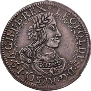 Leopold I., 1657 - 1705, 15 Krejcar 1664, Svatý Vít, Höll.64.1.1, Nech.2539,