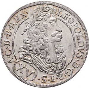 Leopold I., 1657 - 1705, XV Krejcar 1694, Hall, starší portrét, Höll.94.1.2,