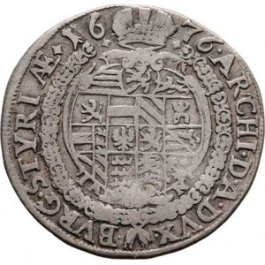 Leopold I., 1657 - 1705, VI Krejcar 1676 IAN, Št.Hradec-Nowak, Nech.2179,