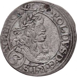 Leopold I., 1657 - 1705, 3 Krejcar 1664, Vídeň-Cetto, Nech.1962, M-A.163,