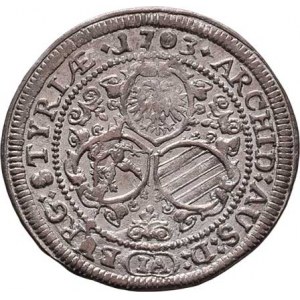 Leopold I., 1657 - 1705, 3 Krejcar 1703 IA, Štýrský Hradec-Aigmann, Nech.2241,