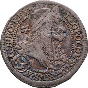 Leopold I., 1657 - 1705, 3 Krejcar 1704 IA, Štýrský Hradec-Aigmann, Nech.2242,