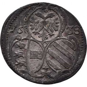 Karel VI., 1711 - 1740, 1/2 Krejcar 1638, Štýrský Hradec, M-A.136, 0.509g,