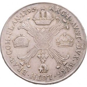František II., 1792 - 1835, Tolar křížový 1795 H, Günzburg, 29.519g, nep.just.,