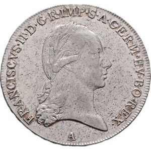 František II., 1792 - 1835, 1/2 Tolar konvenční 1804 A - s rakouskou korunou,