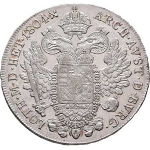 František II., 1792 - 1835, 1/2 Tolar konvenční 1804 A - s rakouskou korunou,