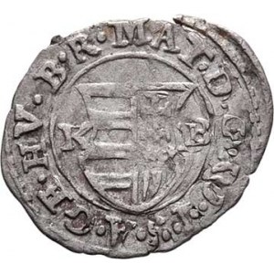 Matyáš II., 1608 - 1619, Denár 1617 KB, Kremnica, Hal.398, Husz.1141, 0.404g,