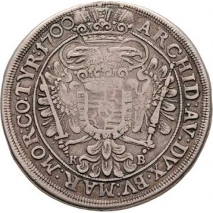 Leopold I., 1657 - 1705, 1/2 Tolar 1700 KB, Nech.1116, Husz.1403, 14.126g,