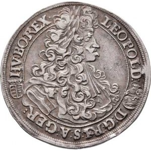 Leopold I., 1657 - 1705, 1/2 Tolar 1702 KB, Kremnica, Nech.1118, Husz.1404,