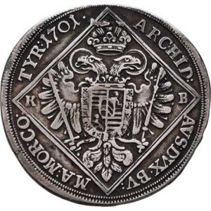 Leopold I., 1657 - 1705, 1/4 Tolar 1701 KB, Kremnica, Nech.1141, Husz.1412,