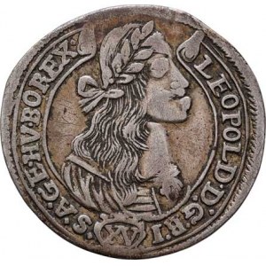 Leopold I., 1657 - 1705, XV Krejcar 1675 KB, Kremnica, Höll.75.1.1, Husz.1423,