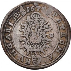 Leopold I., 1657 - 1705, XV Krejcar 1675 KB, Kremnica, Höll.75.1.1, Husz.1423,