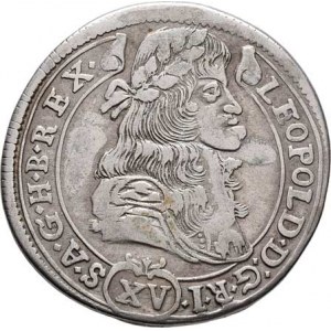 Leopold I., 1657 - 1705, XV Krejcar 1685 KB, Kremnica, Höll.85.2.2, Husz.1427,