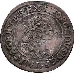 Leopold I., 1657 - 1705, VI Krejcar 1669 KB, Nech.1190, Husz.1450, 3.103g,