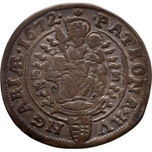 Leopold I., 1657 - 1705, VI Krejcar 1672 KB, Kremnica, Nech.1193, Husz.1450,