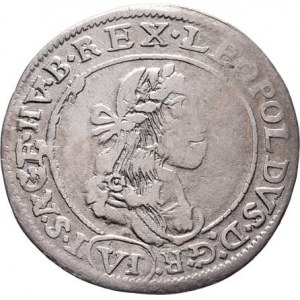 Leopold I., 1657 - 1705, VI Krejcar 1672 KB, Nech.1193, Husz.1450, 2.817g,