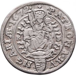Leopold I., 1657 - 1705, VI Krejcar 1672 KB, Nech.1193, Husz.1450, 2.817g,