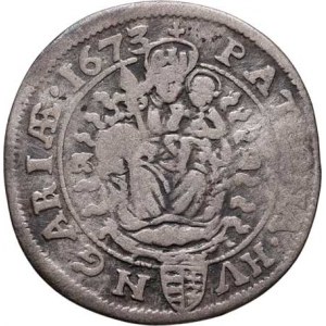 Leopold I., 1657 - 1705, VI Krejcar 1673 KB, Kremnica, Nech.1194, Husz.1450,