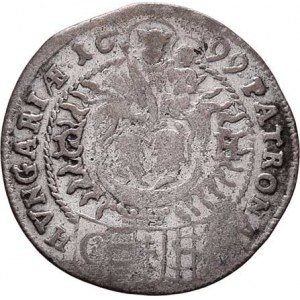 Leopold I., 1657 - 1705, 3 Krejcar 1699 CH-CSH, Bratislava-Hunger, Nech.1663,