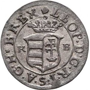 Leopold I., 1657 - 1705, Duarius (1/2 Krejcar) 1701 KB, Nech.1248, Husz.1499,