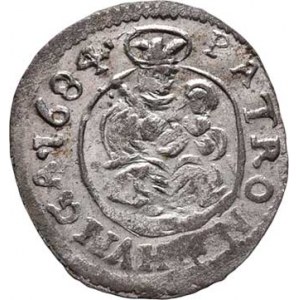 Leopold I., 1657 - 1705, Denár 1684 KB, Kremnica, Nech.1290, Husz.1509,