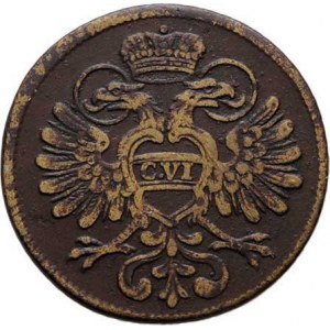 Karel III.(VI.), 1711 - 1740, Mosaný 2-Krejcar b.l. pro Invalidovnu v Pešti,