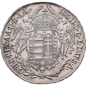 Josef II., (1765 -) 1780 - 1790, 1/2 Tolar konvenční 1783 B, Kremnica, Husz.1874,
