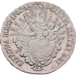 Josef II., (1765 -) 1780 - 1790, 1/2 Tolar konvenční 1783 B, Kremnica, Husz.1874,