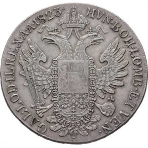 František II., 1792 - 1835, Tolar konvenční 1823 G, Nagybanya, 28.012g, nep.hr.,
