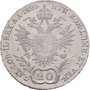 František II., 1792 - 1835, 20 Krejcar 1829 B, Kremnica, 6.617g, nep.hr.,