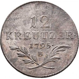 František II., 1792 - 1835, 12 Krejcar 1795 B, Kremnica, 4.470g, drobné vady