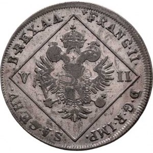 František II., 1792 - 1835, 7 Krejcar 1802 E, Karlovský Bělehrad, 4.538g,