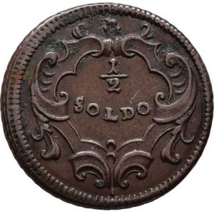 Karel VI., 1711 - 1740, 1/2 Soldo 1739 - Graz pro Trentino, M-A.239 (tab.