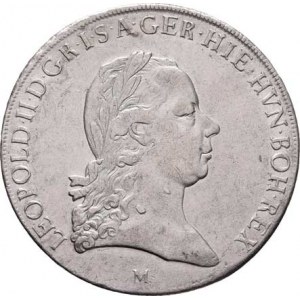 Leopold II., 1790 - 1792, Tolar křížový 1792 M, Milán, P.11, M-A.295, 29.388g,