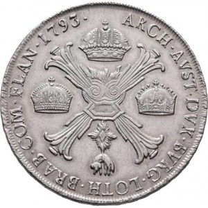 František II., 1792 - 1835, Tolar křížový 1793 M, Milán, P.12, M-A.296, 29.448g,