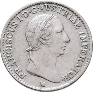 František II., 1792 - 1835, 1/4 Lira 1823 M, Milán, P.28, M-A.318, KM.4, 1.605g,